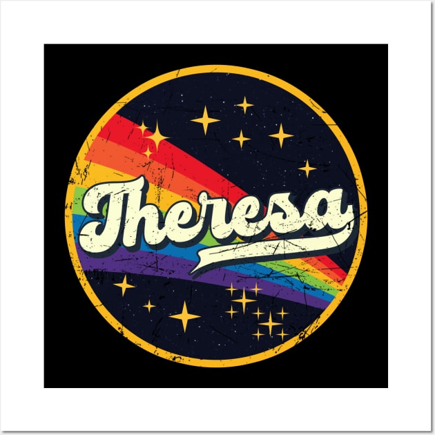 Theresa // Rainbow In Space Vintage Grunge-Style Wall Art by LMW Art